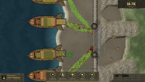 Landing boats setting the horde ashore